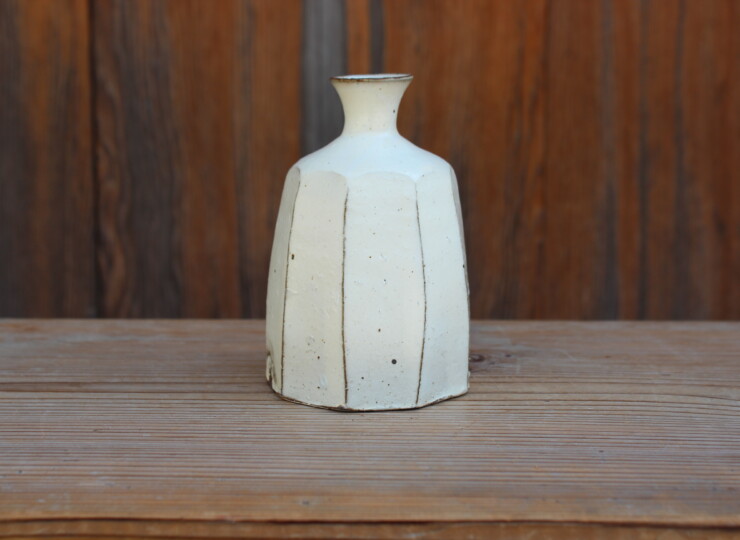 粉引面取花入Ｂ