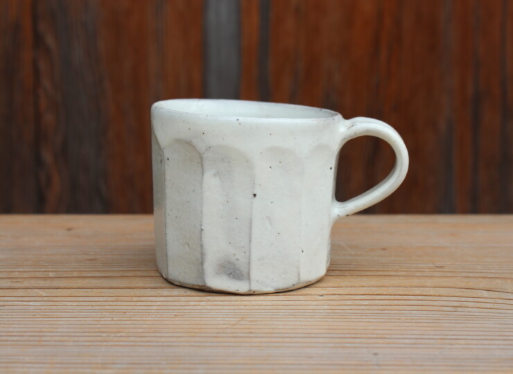 粉引面取マグカップＤ