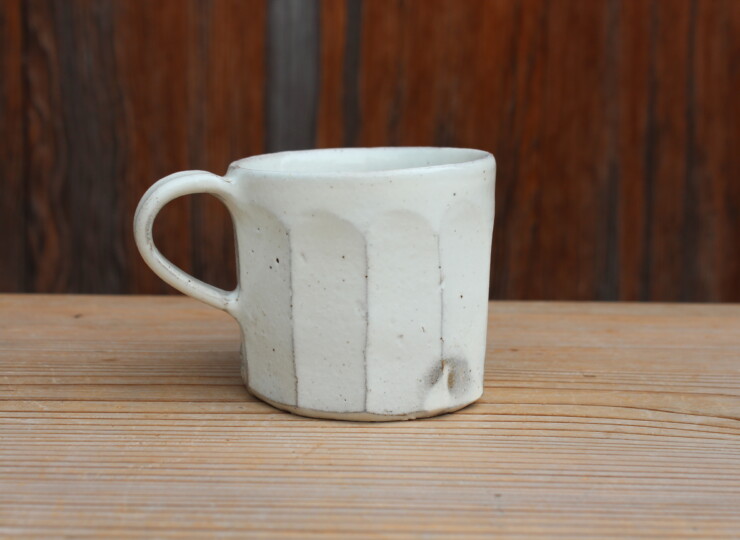 粉引面取マグカップＤ