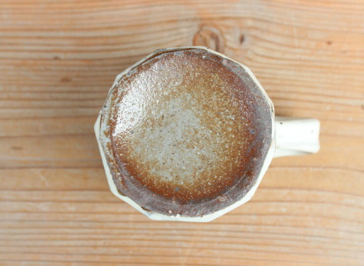 粉引面取マグカップＤ