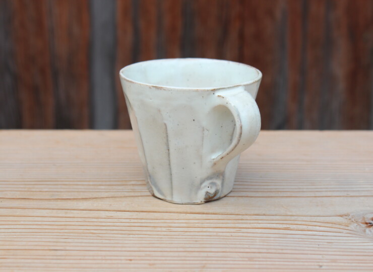 粉引面取カップＬ