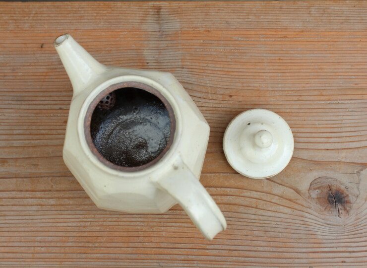 粉引面取ポットＤ