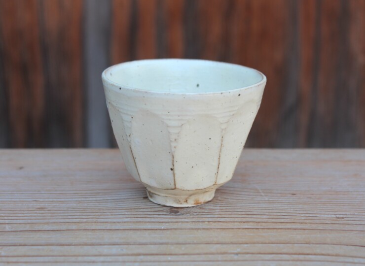 粉引面取湯呑Ｑ