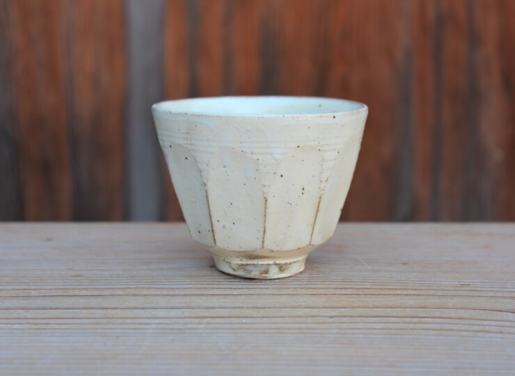 粉引面取湯呑Ｑ