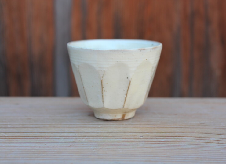 粉引面取湯呑Ｑ