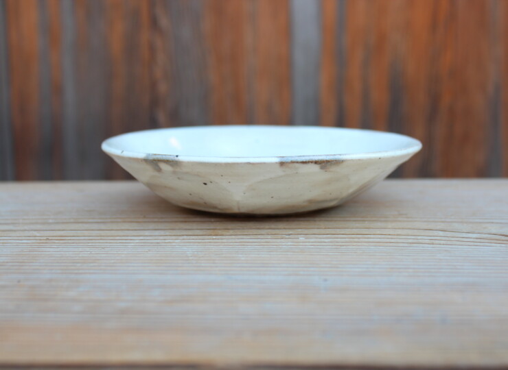 粉引面取平鉢Ｏ