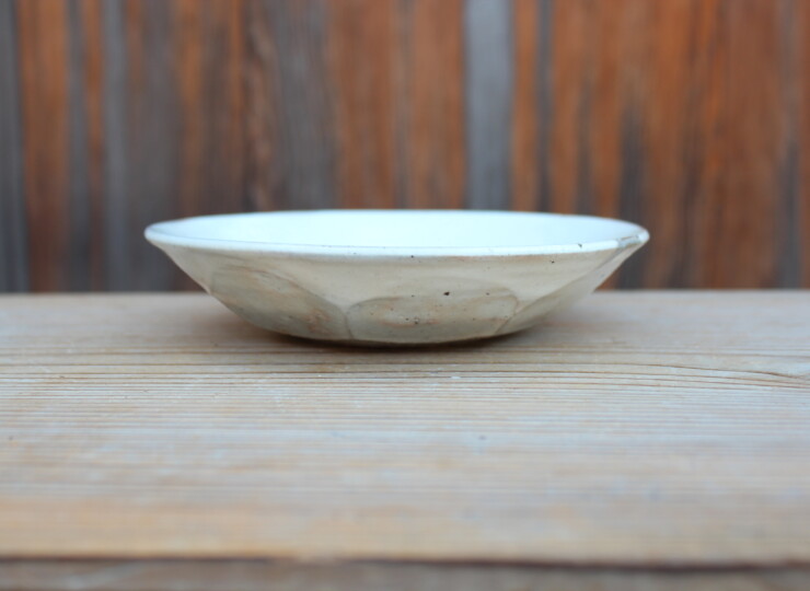 粉引面取平鉢Ｏ