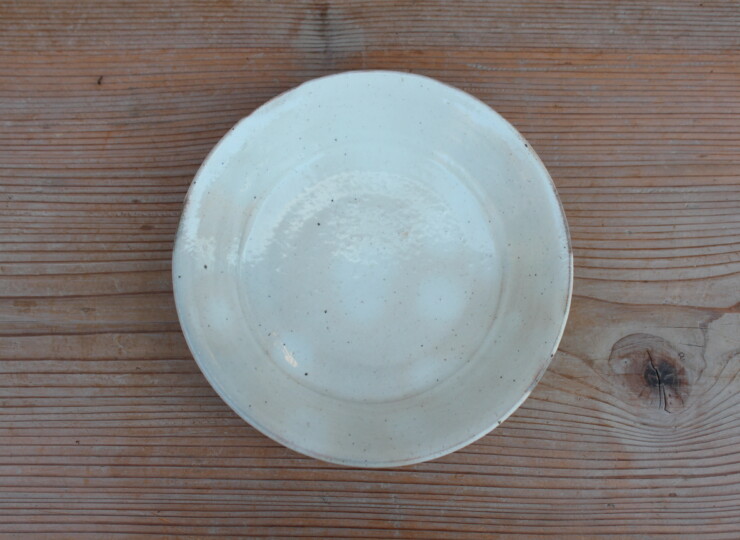粉引面取平鉢Ｏ