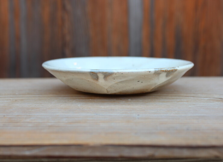 粉引面取平鉢Ｒ