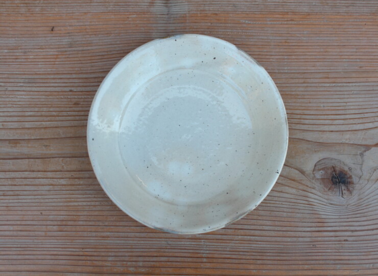 粉引面取平鉢Ｒ