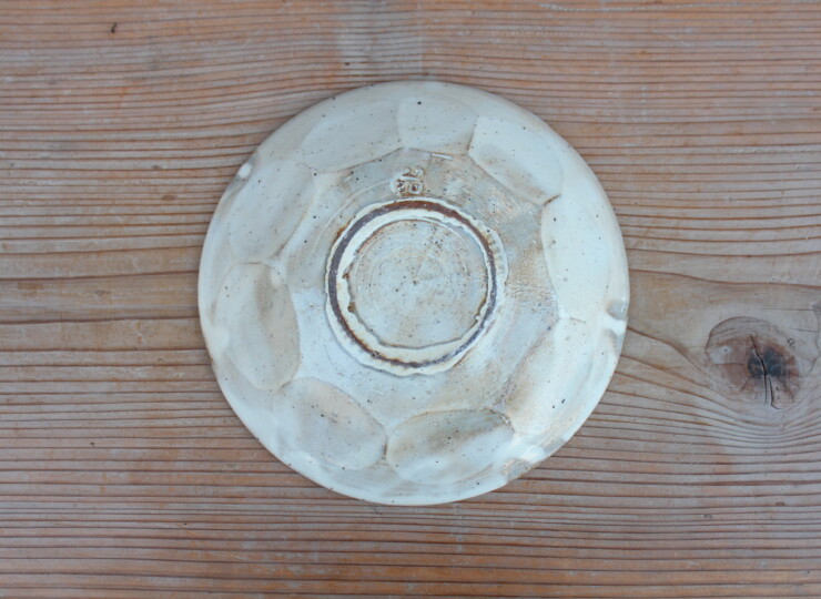 粉引面取平鉢Ｒ