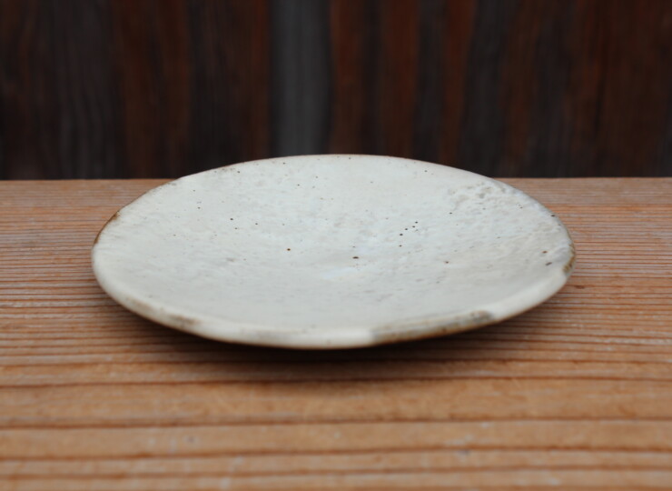 粉引石目小皿Ｖ