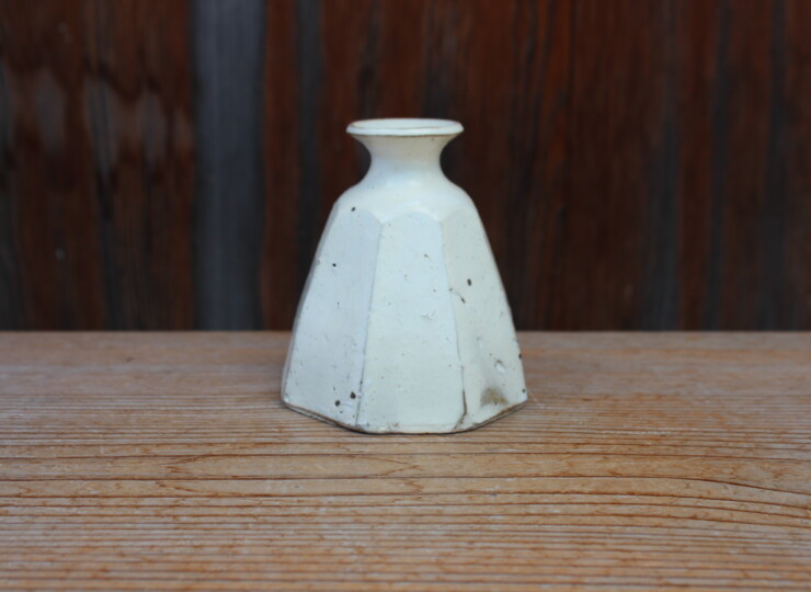 粉引面取花入Ｄ