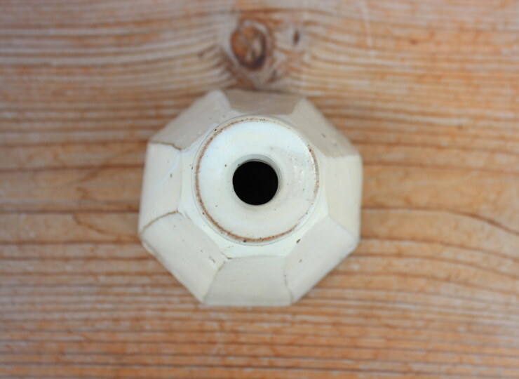 粉引面取花入Ｄ