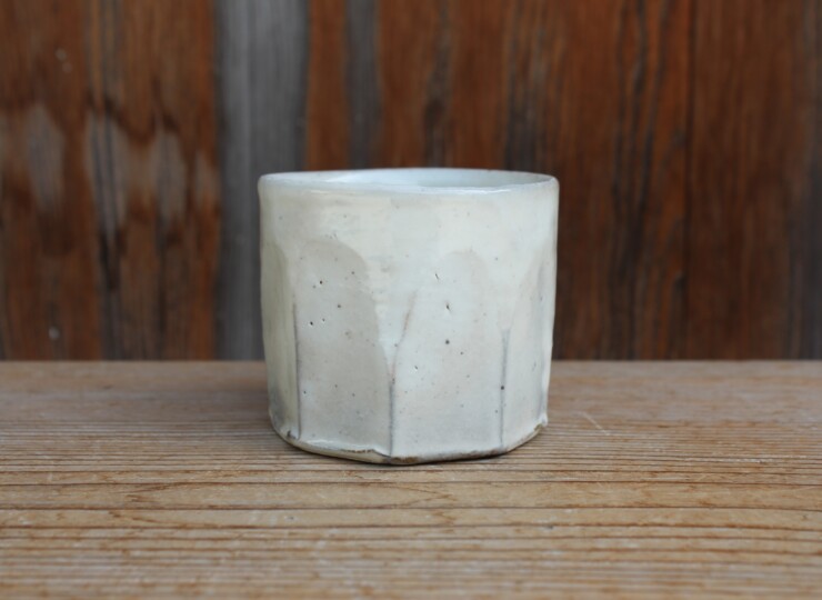 粉引面取湯呑Ｉ