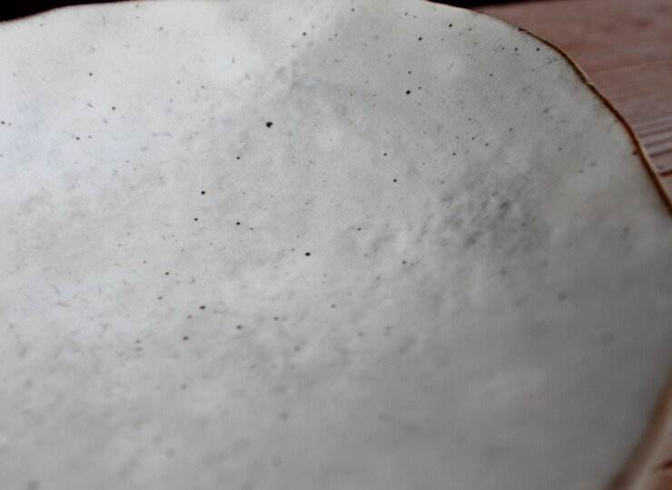 刷毛目石目楕円皿Ａ