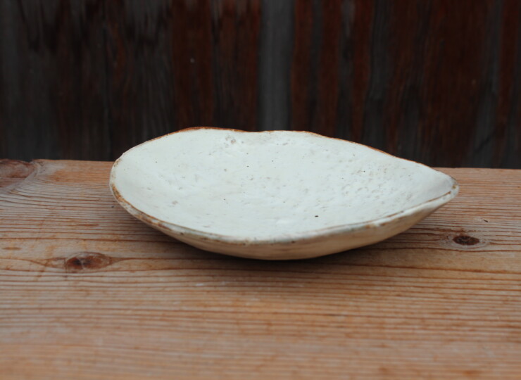 刷毛目石目楕円皿Ｂ