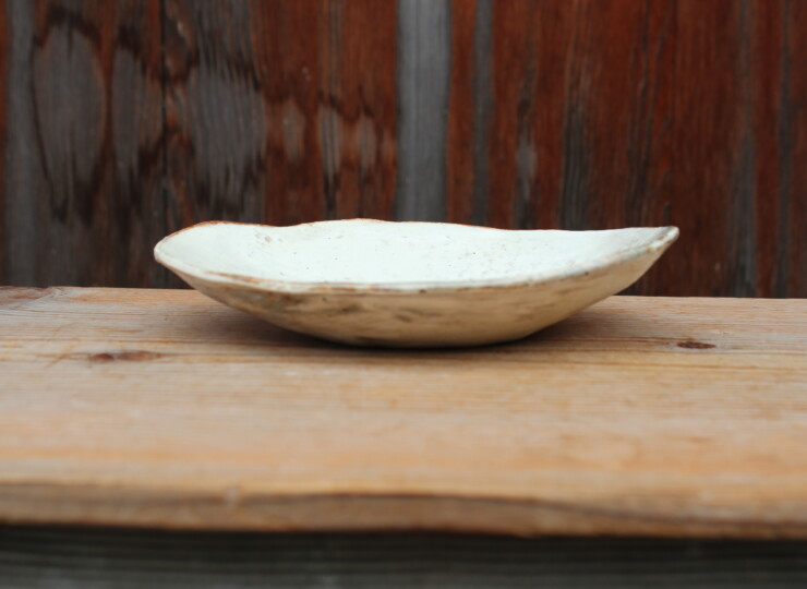 刷毛目石目楕円皿Ｂ