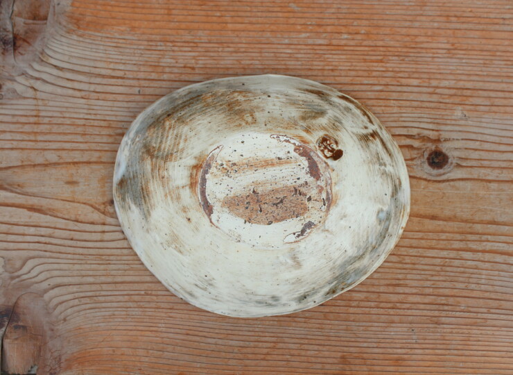 刷毛目石目楕円皿Ｂ