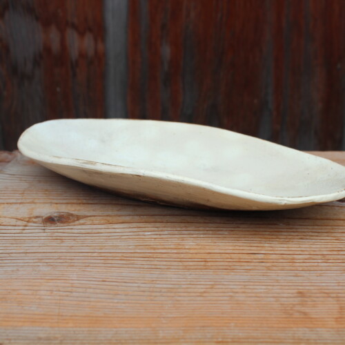 刷毛目石目楕円皿Ｑ