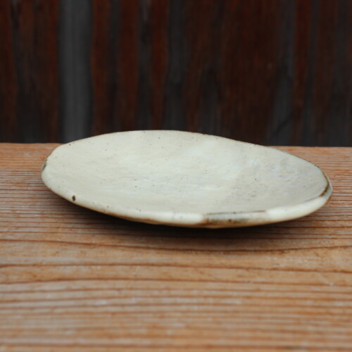 粉引石目楕円小皿Ａ