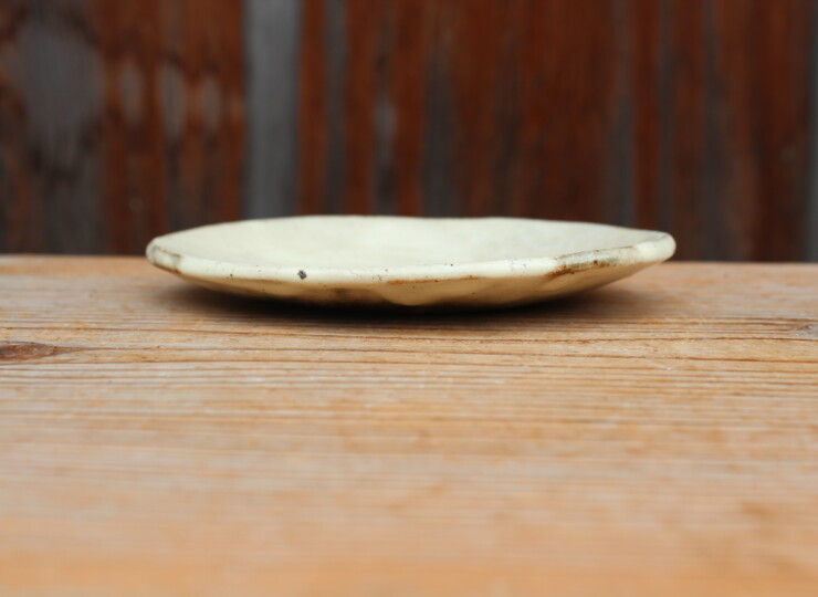 粉引石目楕円小皿Ａ