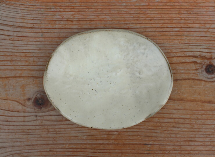 粉引石目楕円小皿Ａ