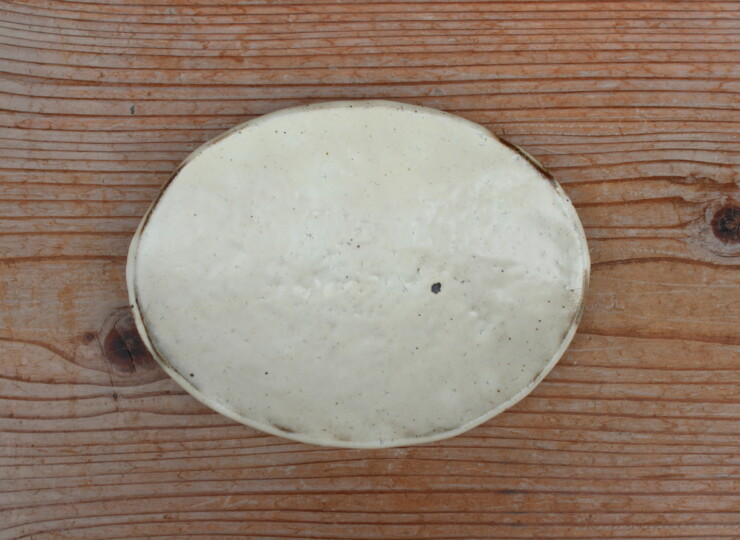 粉引石目楕円小皿Ｂ