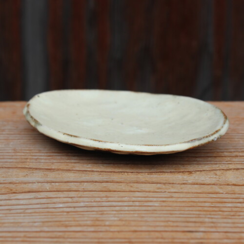 粉引石目楕円小皿Ｄ