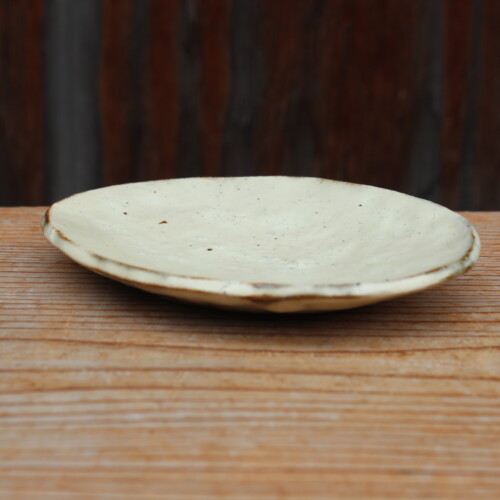 粉引石目楕円小皿Ｅ