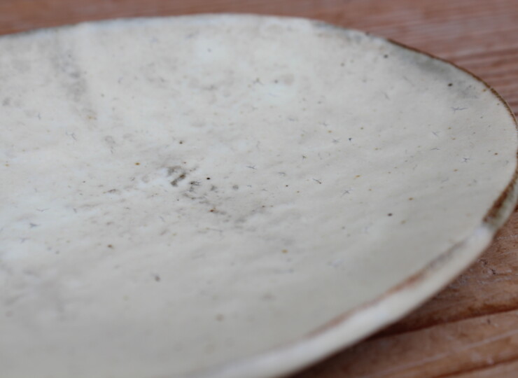 花岡 隆 粉引 楕円皿 4枚セット 花岡 4枚セット 花岡隆 粉