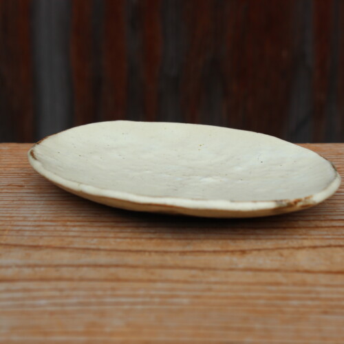 粉引石目楕円小皿Ｊ