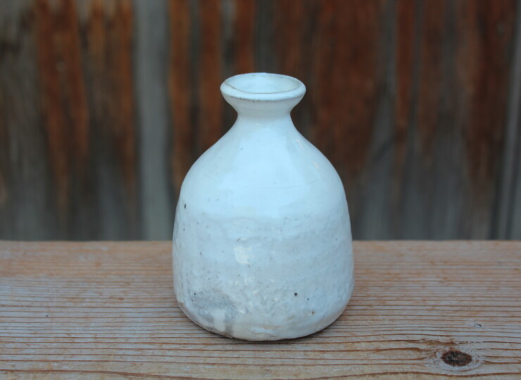 粉引石目花入Ｅ