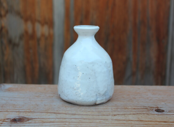 粉引石目花入Ｅ