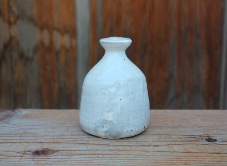 粉引石目花入Ｅ