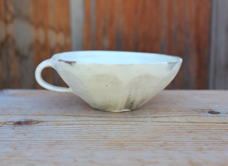 粉引面取スープカップＧ