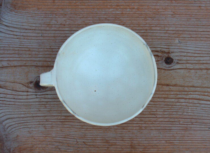 粉引面取スープカップL