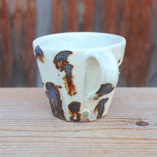 粉引面取鉄彩マグカップＫ