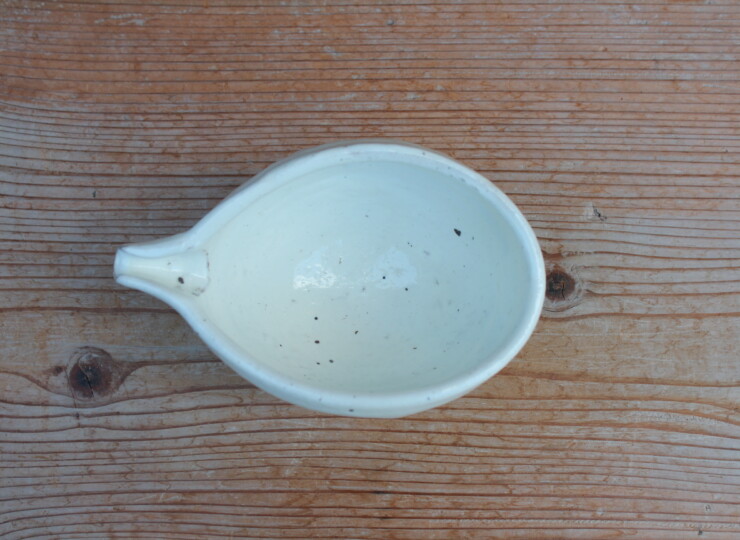 花岡隆｜酒器｜粉引石目面取片口A | 花岡 隆［花窯］ 公式サイト