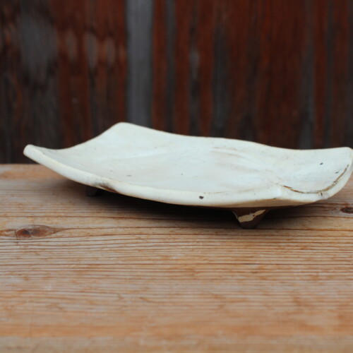 粉引石目足付き長角皿Ｅ