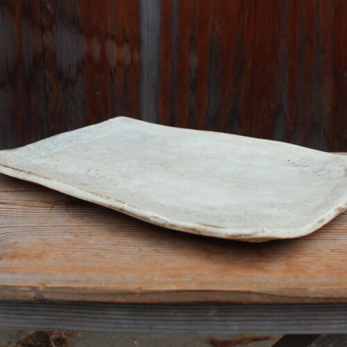 刷毛目石目長角皿Ｈ