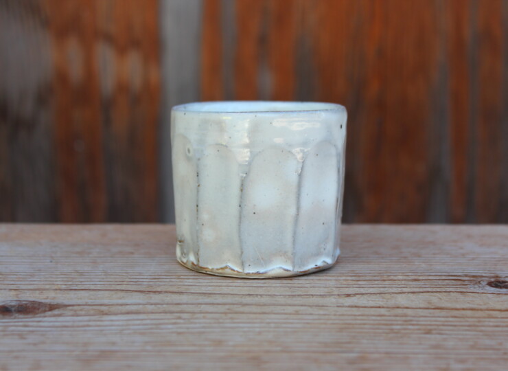 粉引面取湯呑Ｃ