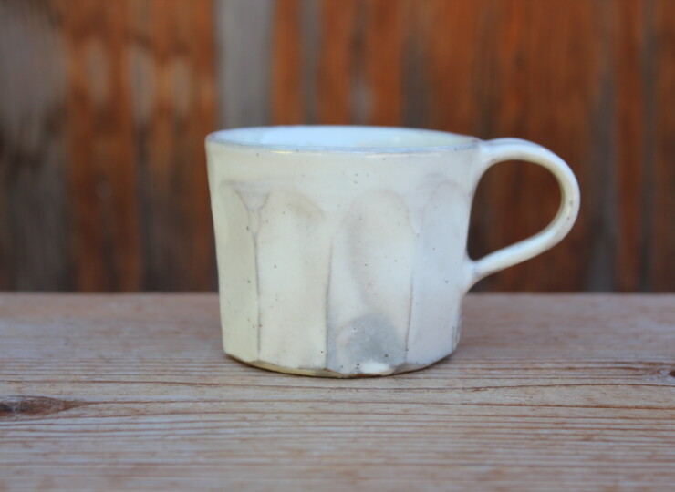 粉引面取マグカップＣ