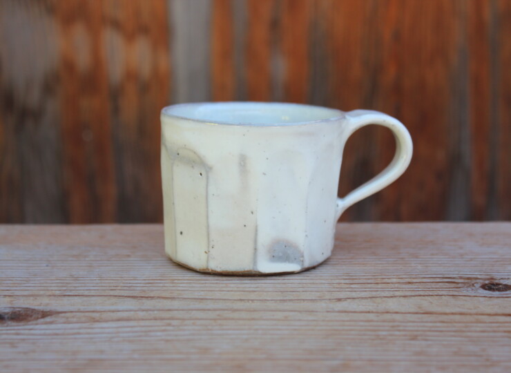 粉引面取マグカップＥ