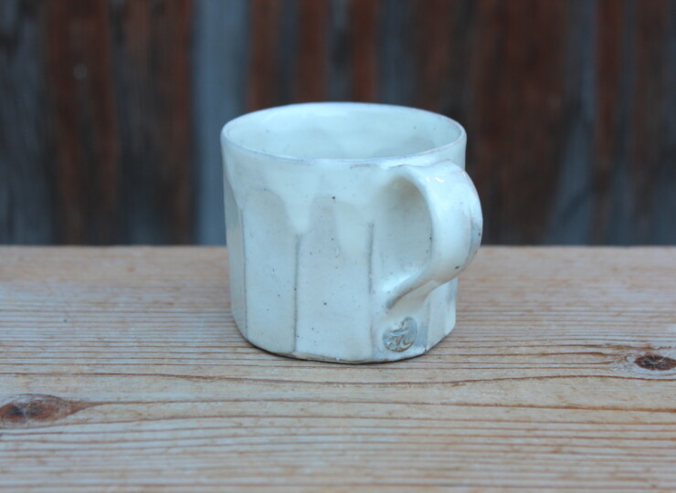 粉引面取マグカップＪ