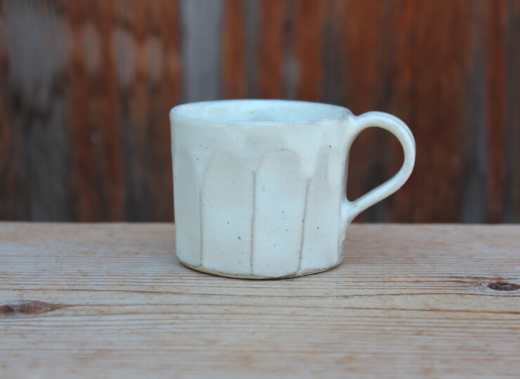 粉引面取マグカップＪ