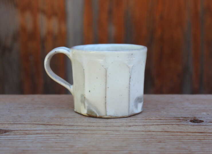 粉引面取マグカップＪ