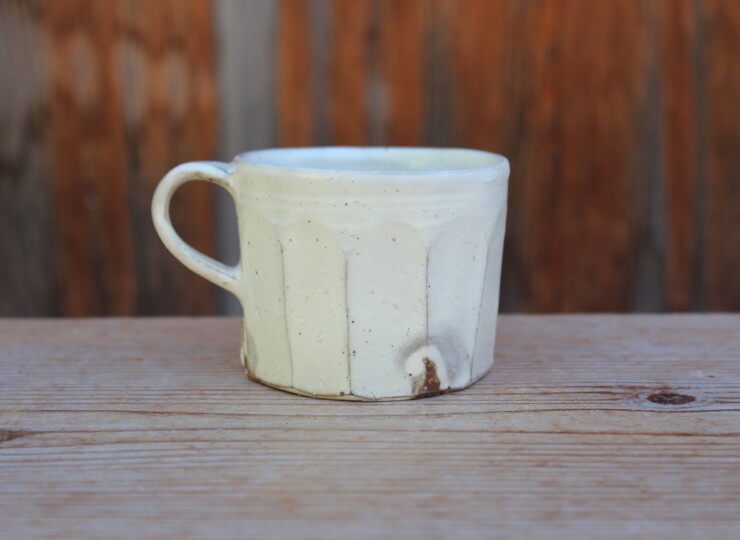 粉引面取マグカップＭ