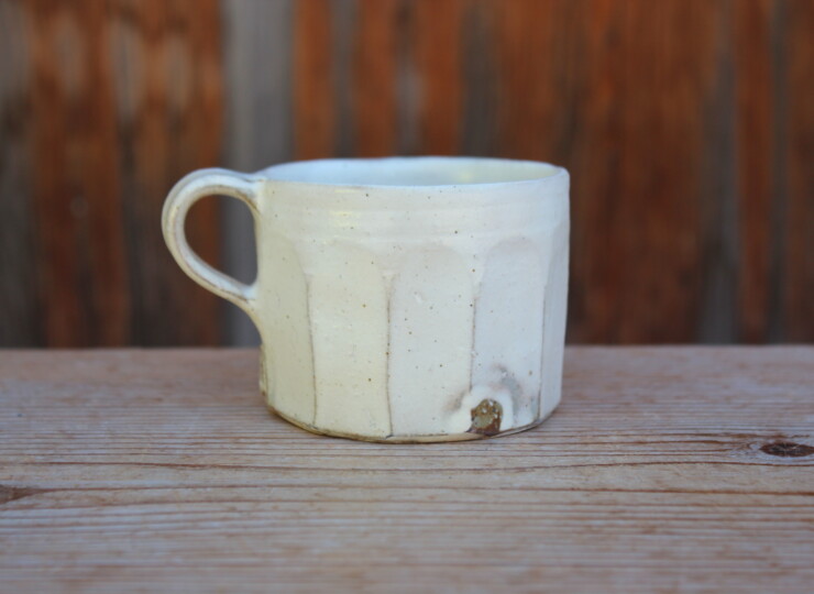 粉引面取マグカップL