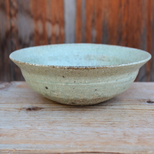 灰釉石目大鉢Ｂ